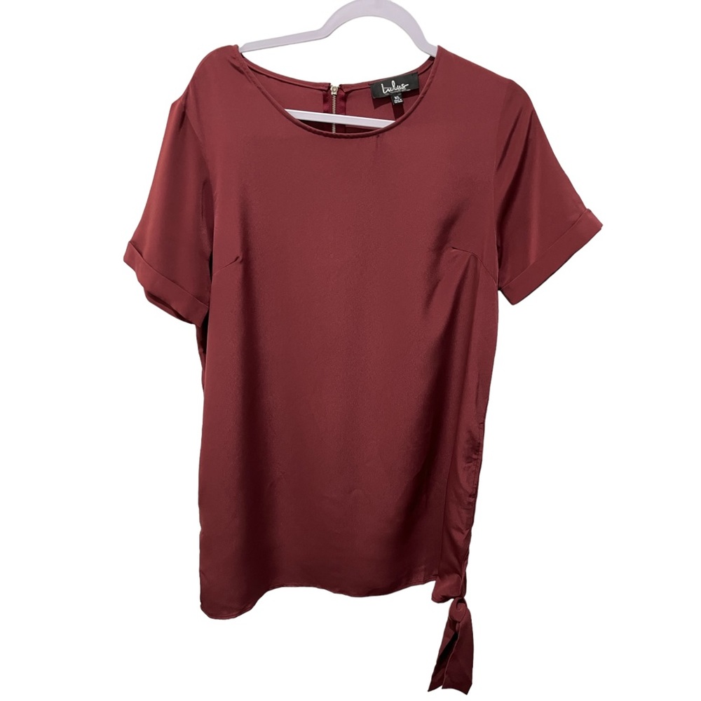 LULU’S WINE SHORT CUFFED SLEEVE DRESS SIZE XL NWT